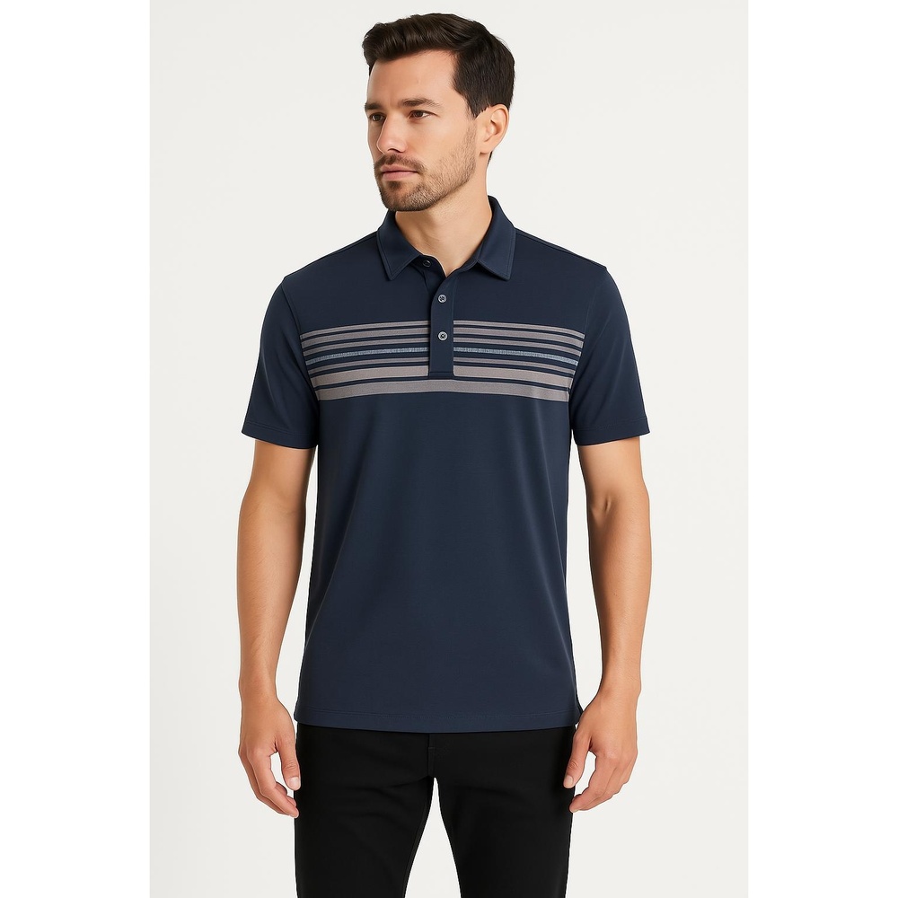 Travis Mathew Striped Pattern Golf Polo Men’s Small